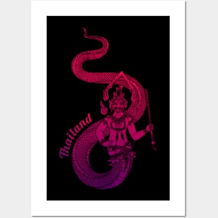 Thailand Naga – Figure Of Spiritual Good Fortune T-Shirt Posters and Art